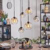 Ripoll Pendellampa, kullampa, Pendelbelysning Amber, Klart, Rökfärger, 6-ljuskällor