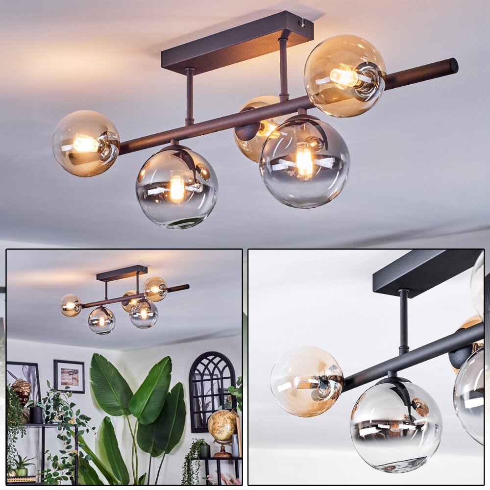 Chehalis Taklampa, kullampa Svart, 5-ljuskällor main product photo