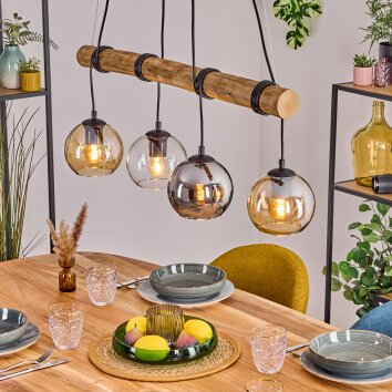 Koyoto Pendellampa, kullampa, Pendelbelysning Naturfärger, Svart, 4-ljuskällor