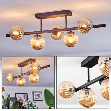 Chehalis Taklampa, kullampa Svart, 5-ljuskällor