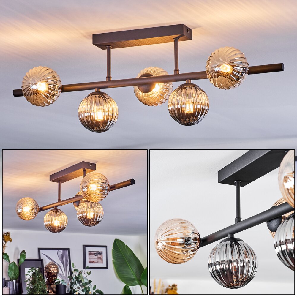 Chehalis Taklampa, kullampa Svart, 5-ljuskällor main product photo