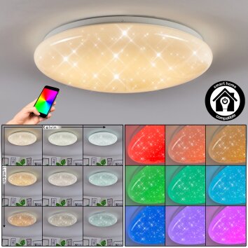 Peran Taklampa LED Vit, 1-ljuskällor, Färgväxlare