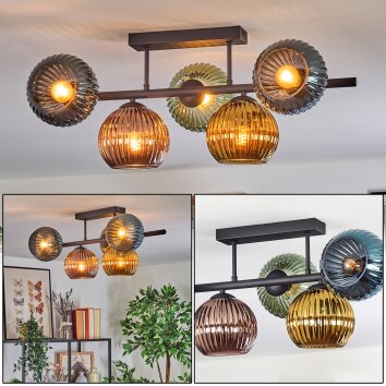 Koyoto Taklampa, kullampa Blå, Guld, Grön, Kopparfärg, 5-ljuskällor