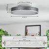 Salmi Taklampa, Panel LED Grått, Silver, 1-ljuskällor