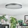 Salmi Taklampa, Panel LED Grått, Silver, 1-ljuskällor