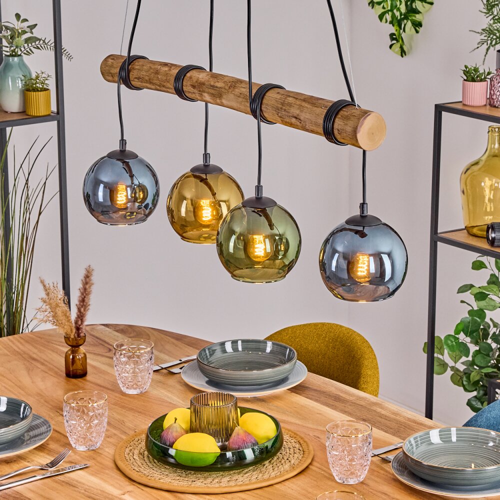 Koyoto Pendellampa, kullampa, Pendelbelysning Naturfärger, Svart, 4-ljuskällor main product photo