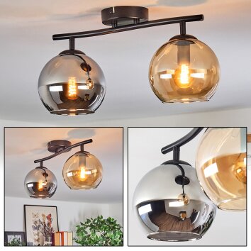 Koyoto Taklampa, kullampa Amber, Rökfärger, 2-ljuskällor