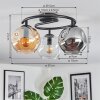 Ripoll Taklampa, kullampa Amber, Klart, Rökfärger, 3-ljuskällor