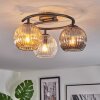 Ripoll Taklampa, kullampa Amber, Klart, Rökfärger, 3-ljuskällor