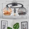 Ripoll Taklampa, kullampa Amber, Klart, Rökfärger, 3-ljuskällor