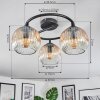 Ripoll Taklampa, kullampa Amber, Klart, 3-ljuskällor