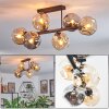 Ripoll Taklampa, kullampa Amber, Rökfärger, 6-ljuskällor