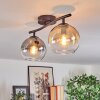 Koyoto Taklampa, kullampa Amber, Klart, Rökfärger, 2-ljuskällor