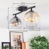 Koyoto Taklampa, kullampa Amber, Klart, Rökfärger, 2-ljuskällor