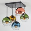 Koyoto Taklampa, kullampa 37 cm Blå, Guld, Grön, Klart, Kopparfärg, 5-ljuskällor