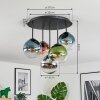 Gastor Taklampa, kullampa 37 cm Blå, Krom, Grön, Klart, Kopparfärg, Rökfärger, 5-ljuskällor