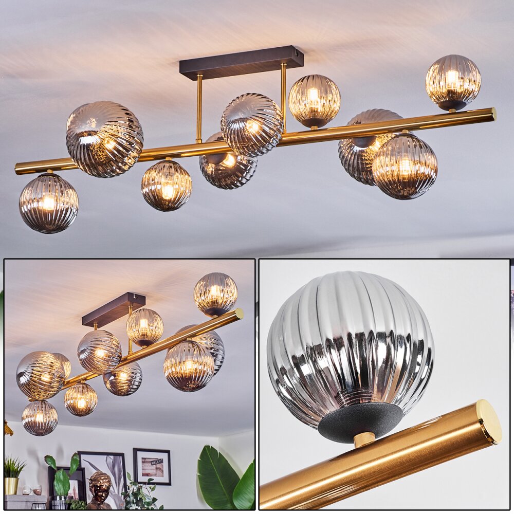 Chehalis Taklampa, kullampa Guld, Svart, 10-ljuskällor main product photo