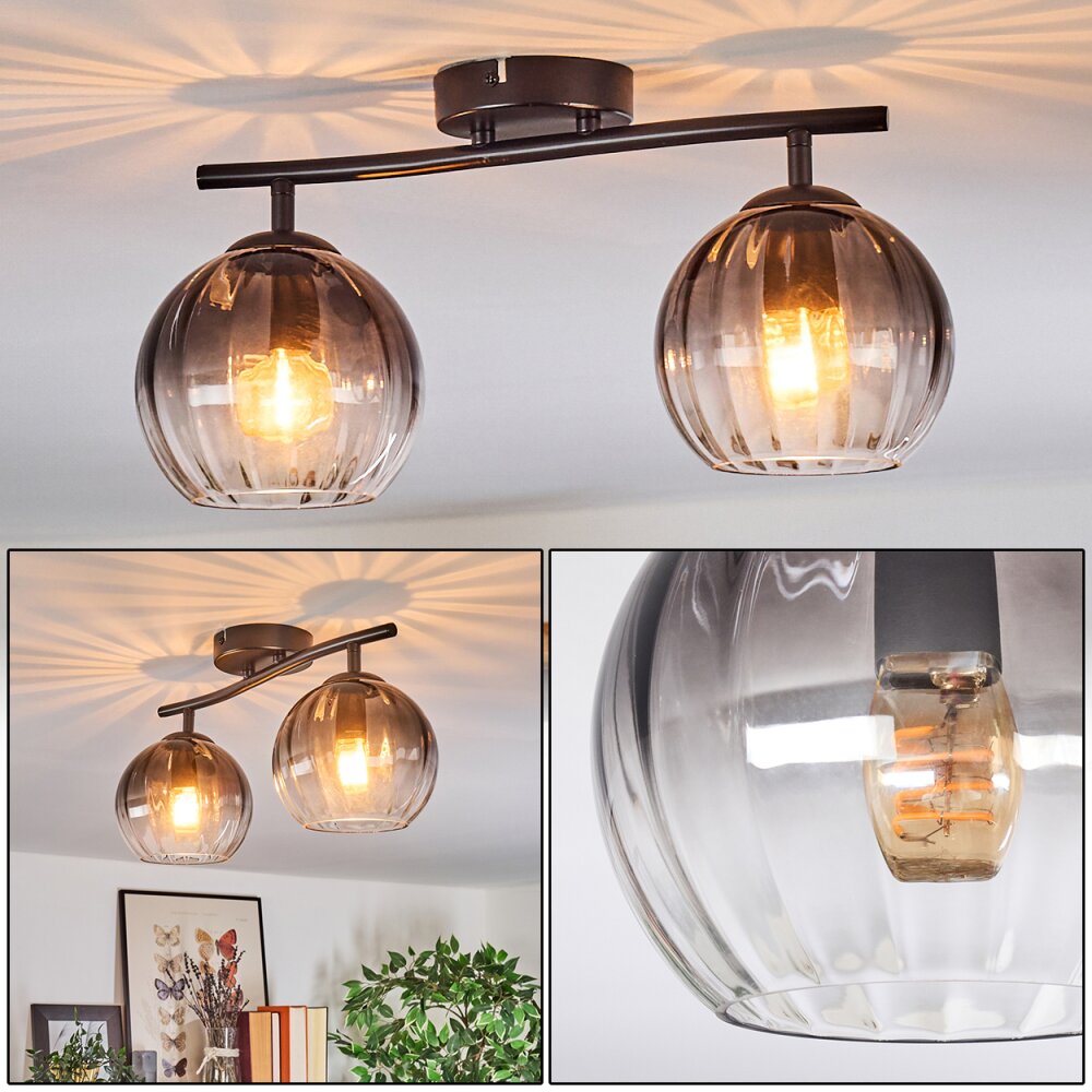 Koyoto Taklampa, kullampa Klart, Rökfärger, 2-ljuskällor main product photo