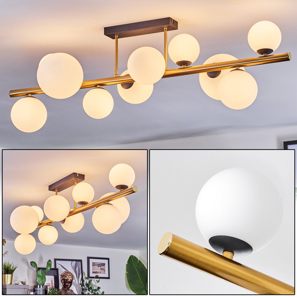 Chehalis Taklampa, kullampa Guld, Svart, 10-ljuskällor main product photo