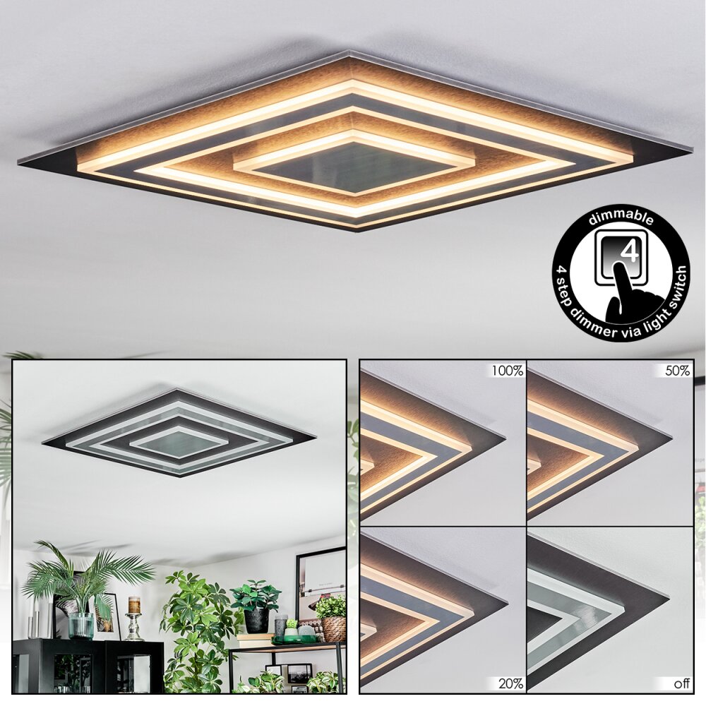 Lidor Taklampa LED Antracit, Grått, Svart, 1-ljuskällor main product photo