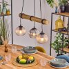 Koyoto Pendellampa, kullampa, Pendelbelysning Naturfärger, Svart, 3-ljuskällor