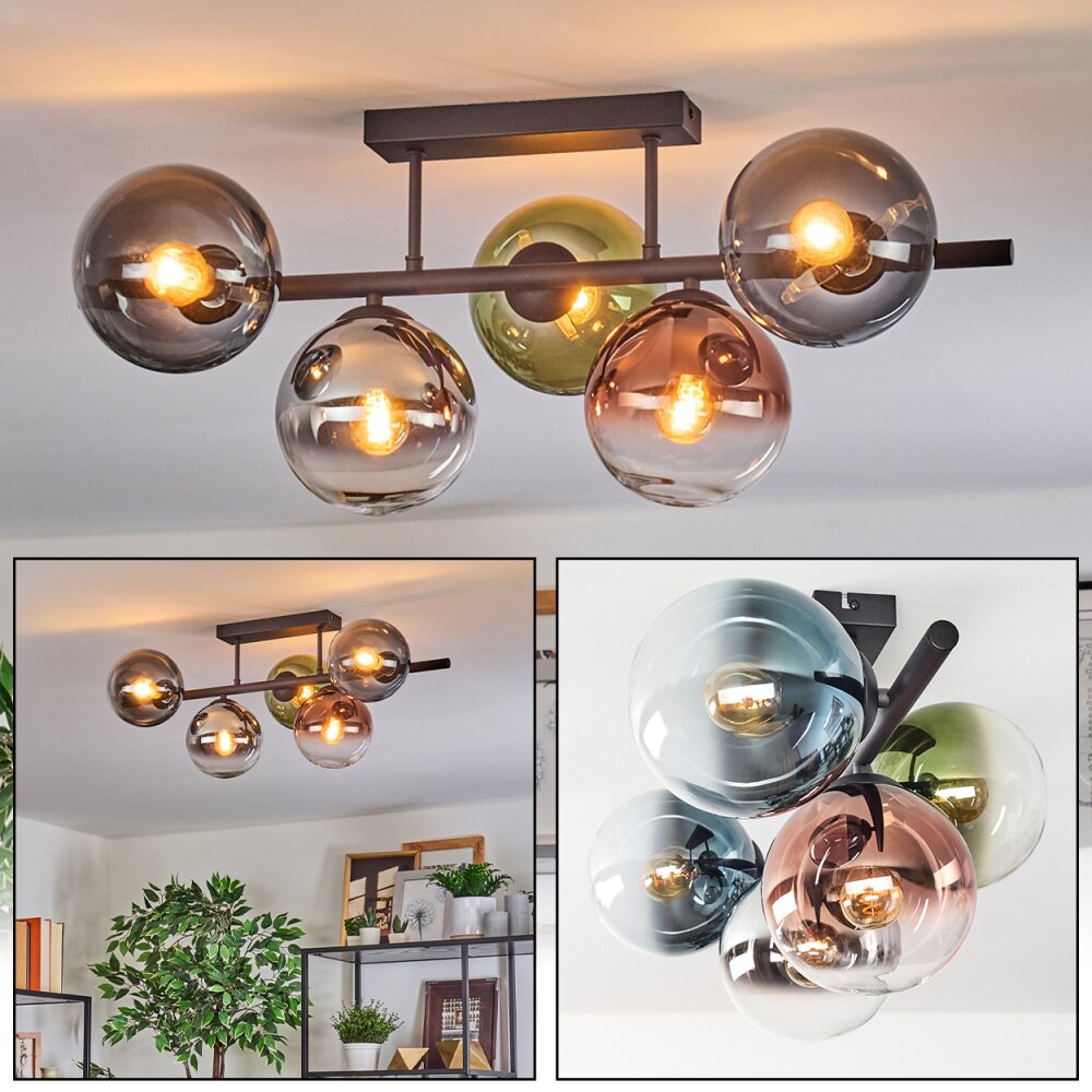 Gastor Taklampa, kullampa Blå, Krom, Grön, Klart, Kopparfärg, Rökfärger, 5-ljuskällor main product photo