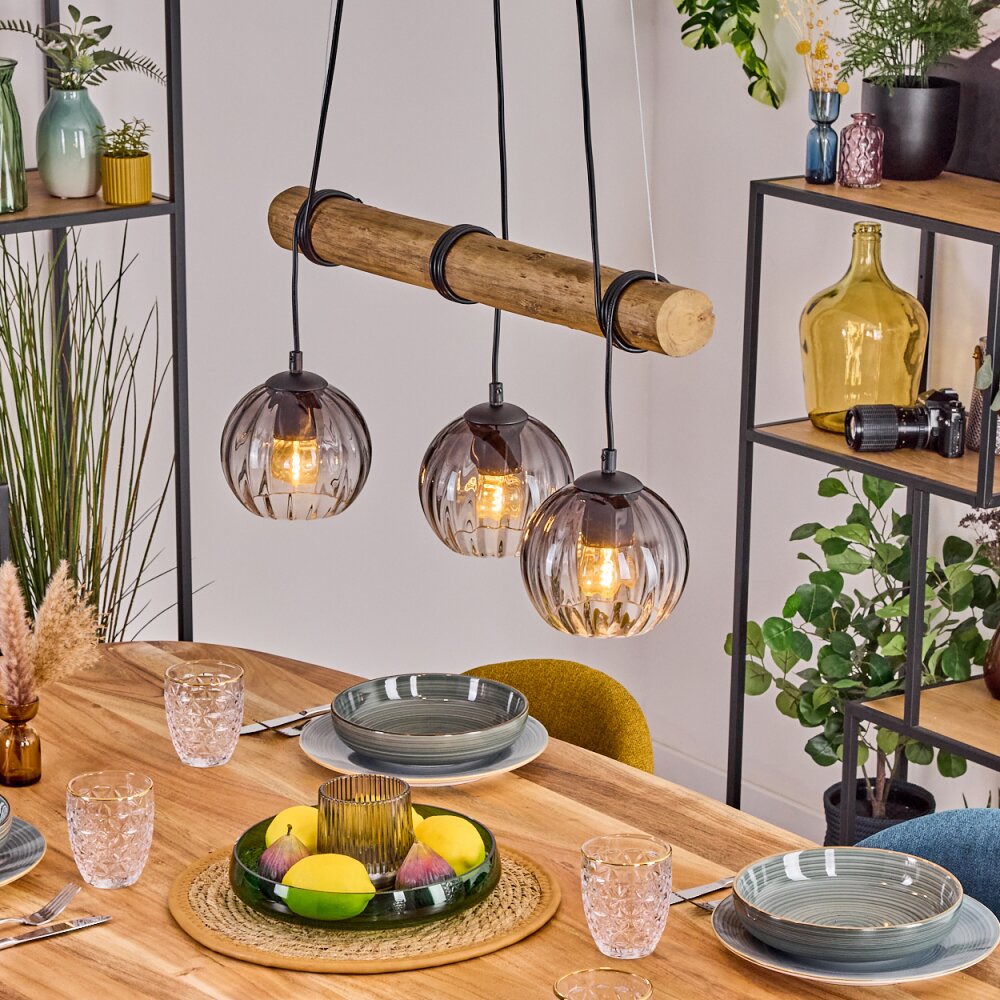 Koyoto Pendellampa, kullampa, Pendelbelysning Naturfärger, Svart, 3-ljuskällor main product photo