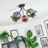 Koyoto Taklampa, kullampa 52 cm Blå, Grön, Klart, Kopparfärg, 5-ljuskällor