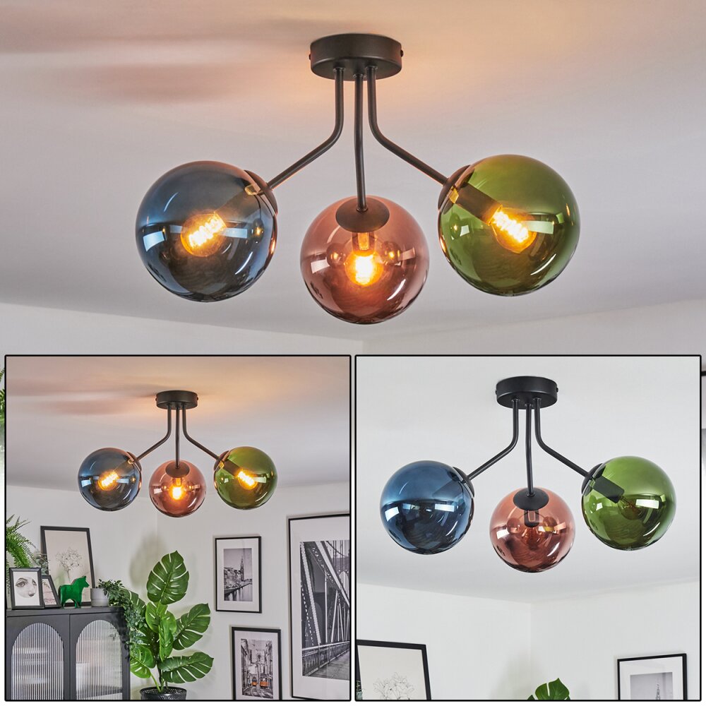 Gastor Taklampa, kullampa Blå, Grön, Kopparfärg, 3-ljuskällor main product photo