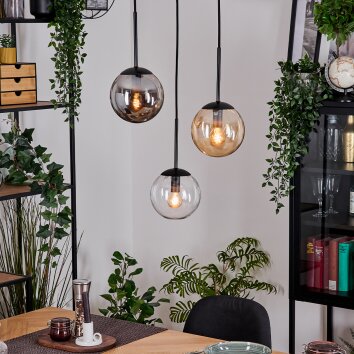 Gastor Pendellampa, kullampa, Pendelbelysning Amber, Klart, Rökfärger, 3-ljuskällor