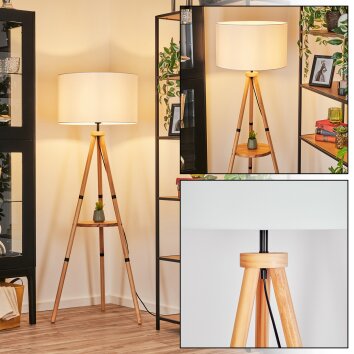 Flemming Golvlampa Naturfärger, Svart, 1-ljuskällor