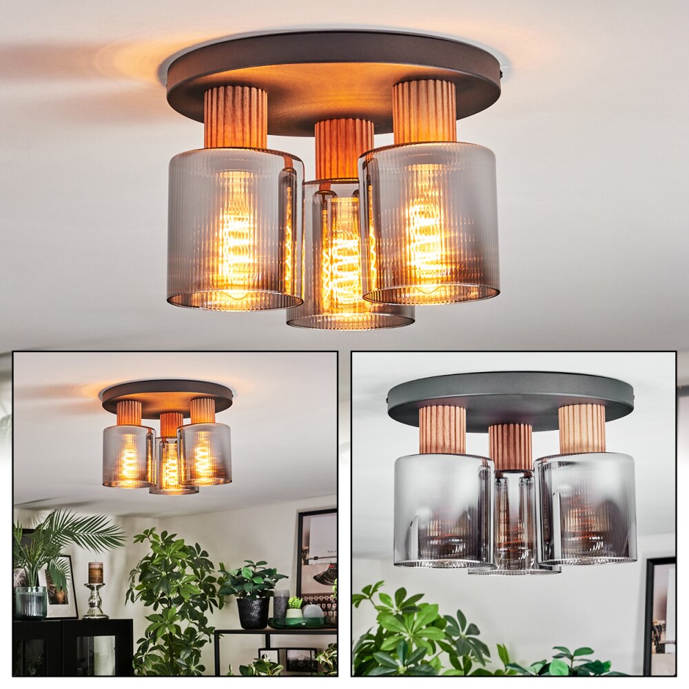 Mador Taklampa Naturfärger, Svart, 3-ljuskällor main product photo