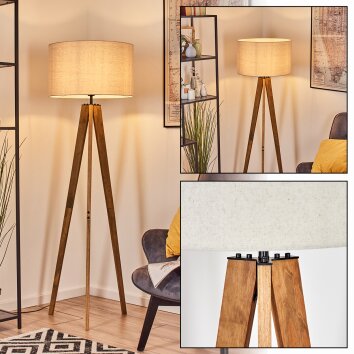 Flemming Golvlampa Naturfärger, Svart, 1-ljuskällor