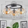 Ripoll Taklampa, kullampa Amber, Klart, 3-ljuskällor