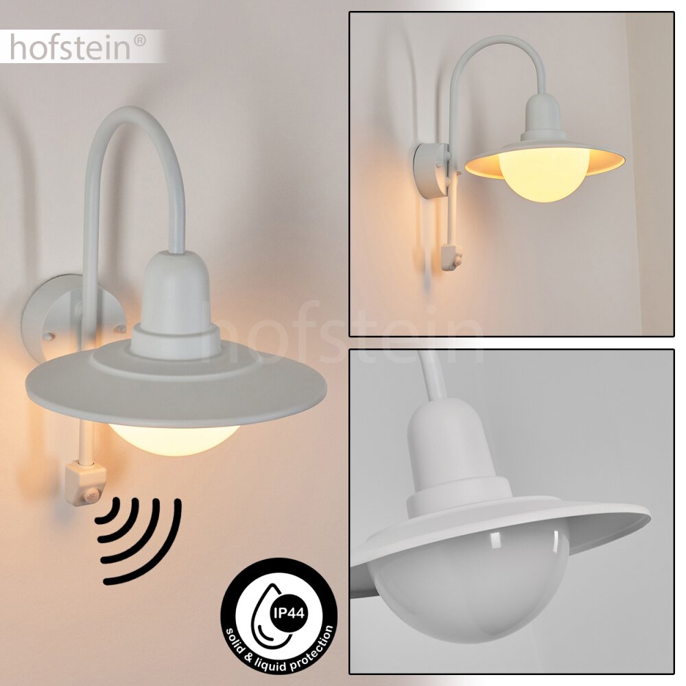 Pohei vägglampa utomhus Vit, 1-ljuskällor, Rörelsedetektor main product photo