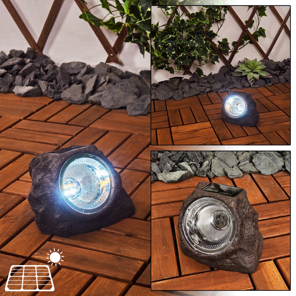 Sameo dekorativ belysning, Solcellslampa LED Brun, Grått, 4-ljuskällor main product photo