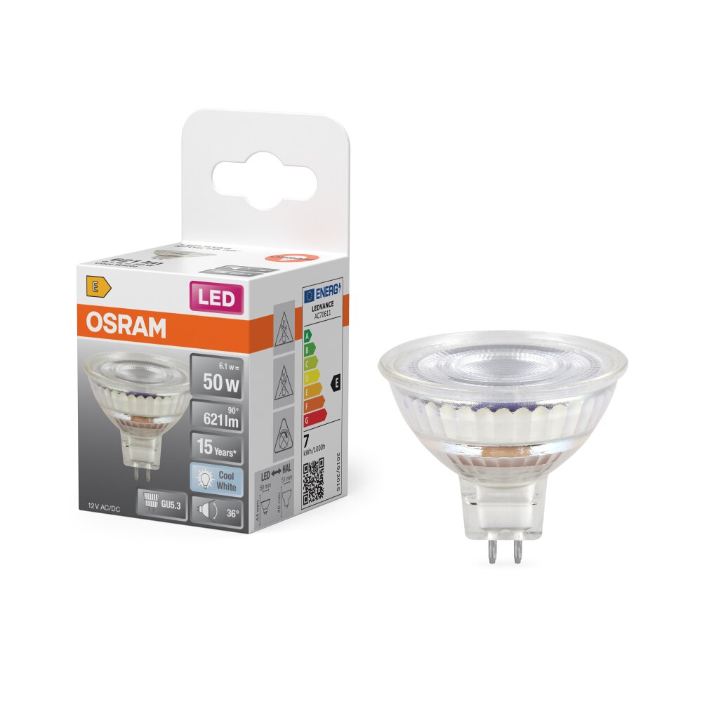 Osram GU5.3 LED 6.1 Watt neutralvit 621 Lumen main product photo