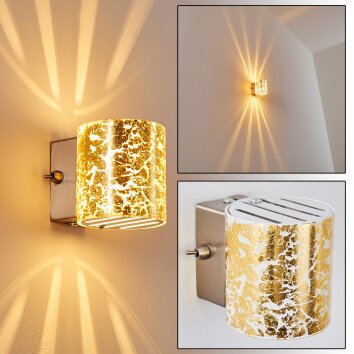 Bamako Vägglampa Nickel matt, 1-ljuskällor