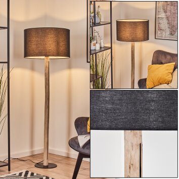 Flemming Golvlampa Naturfärger, Svart, 1-ljuskällor
