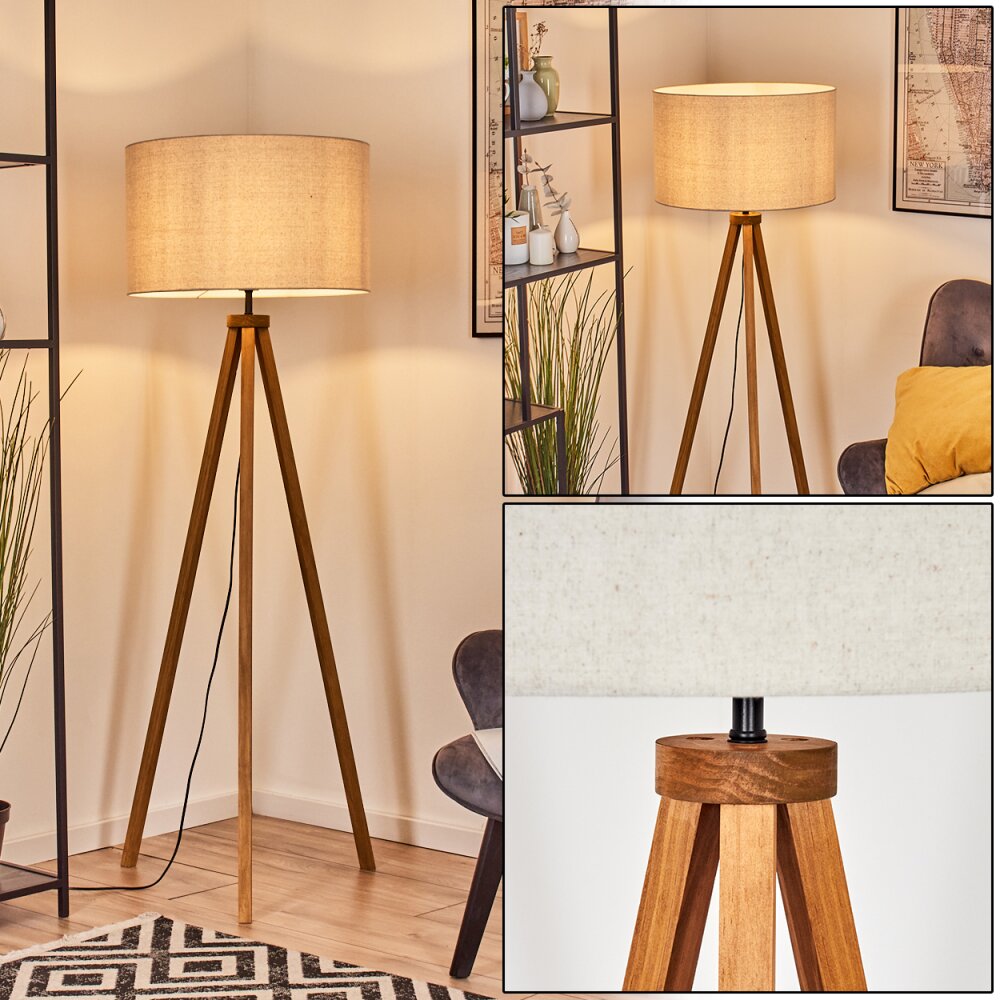 Flemming Golvlampa Naturfärger, Svart, 1-ljuskällor main product photo