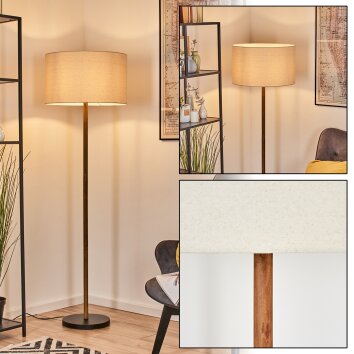 Flemming Golvlampa Naturfärger, Svart, 1-ljuskällor