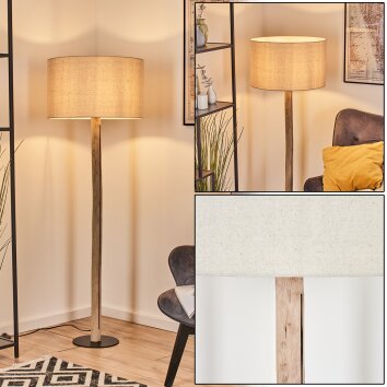 Flemming Golvlampa Naturfärger, Svart, 1-ljuskällor