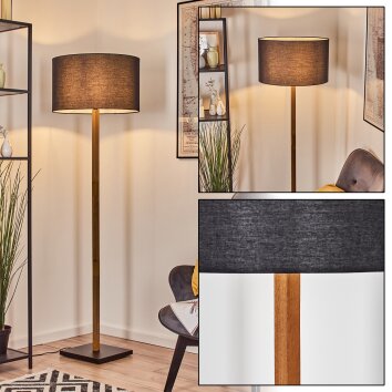 Flemming Golvlampa Naturfärger, Svart, 1-ljuskällor