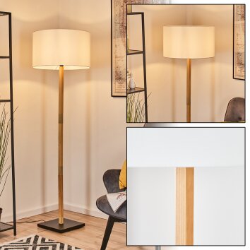 Flemming Golvlampa Naturfärger, Svart, 1-ljuskällor