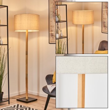 Flemming Golvlampa Naturfärger, Svart, 1-ljuskällor