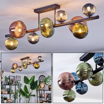 Chehalis Taklampa, kullampa Blå, Grön, Kopparfärg, 10-ljuskällor