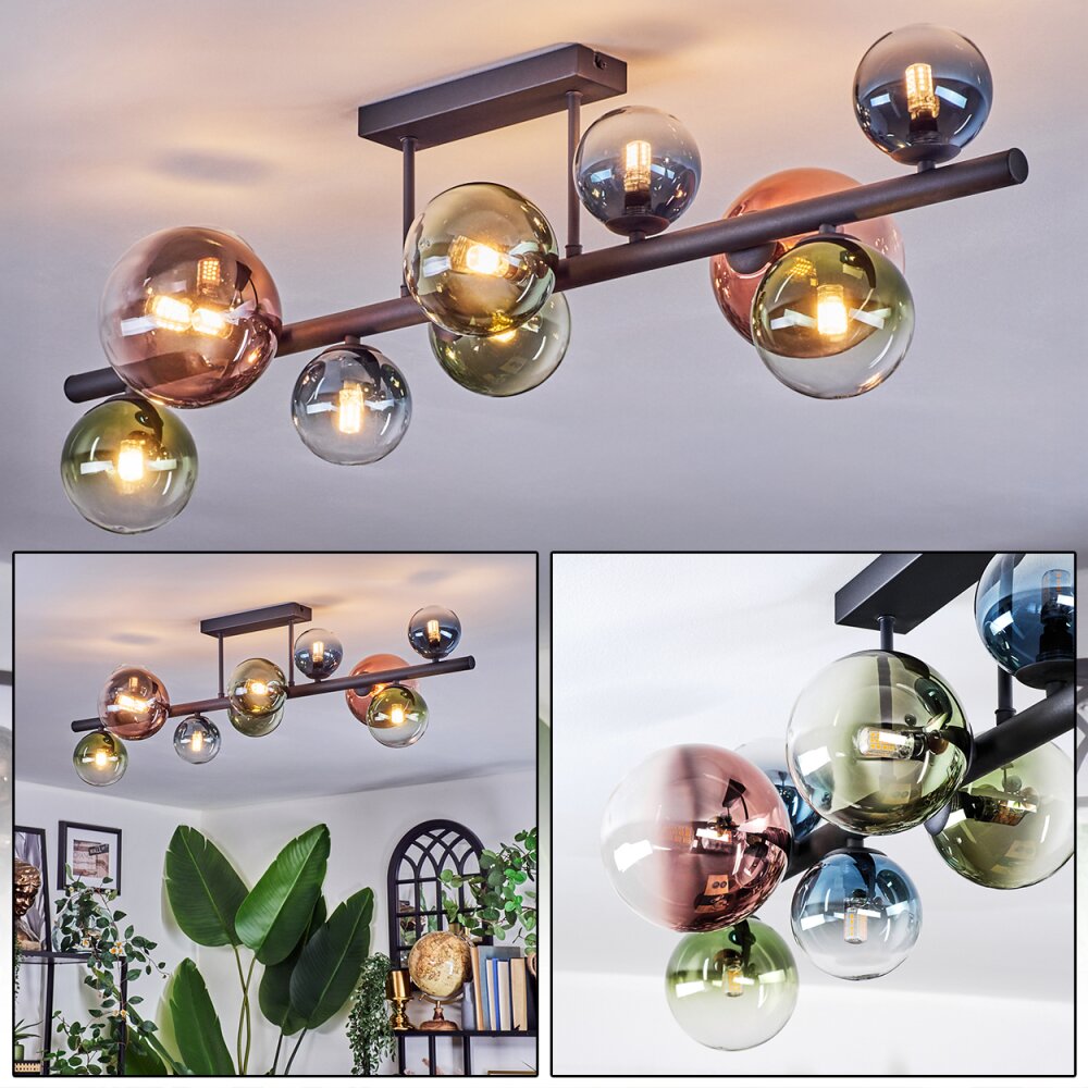 Chehalis Taklampa, kullampa Blå, Grön, Klart, Kopparfärg, 10-ljuskällor main product photo