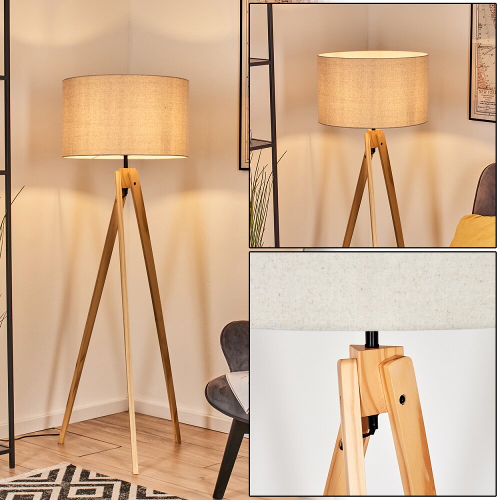 Flemming Golvlampa Naturfärger, Svart, 1-ljuskällor main product photo