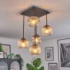 Ripoll Taklampa, kullampa Amber, Klart, Rökfärger, 5-ljuskällor