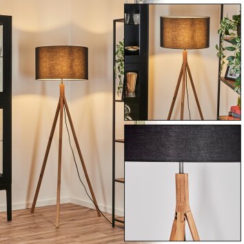 Flemming Golvlampa Naturfärger, Nickel matt, 1-ljuskällor